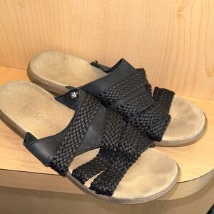 Spence Women's Black Woven Sandals